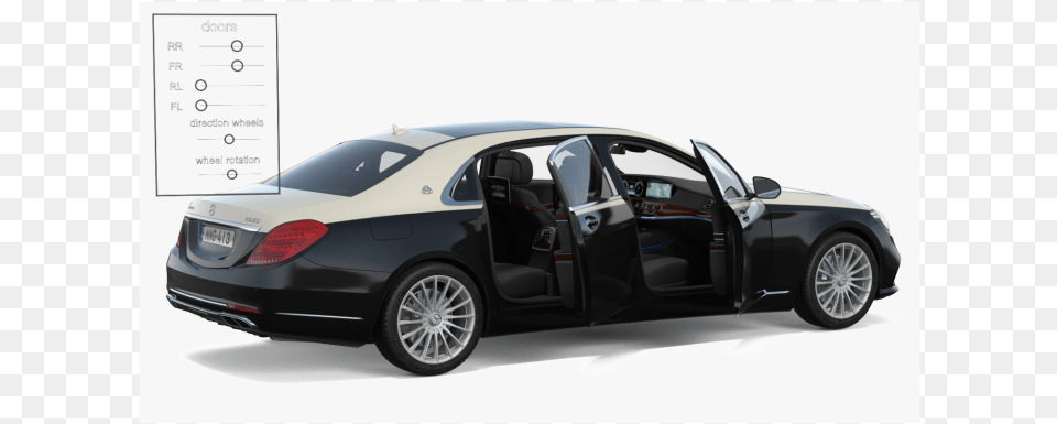 Mercedes Benz S Class Maybach Rigged Royalty 3d Maybach, Alloy Wheel, Vehicle, Transportation, Tire Free Transparent Png