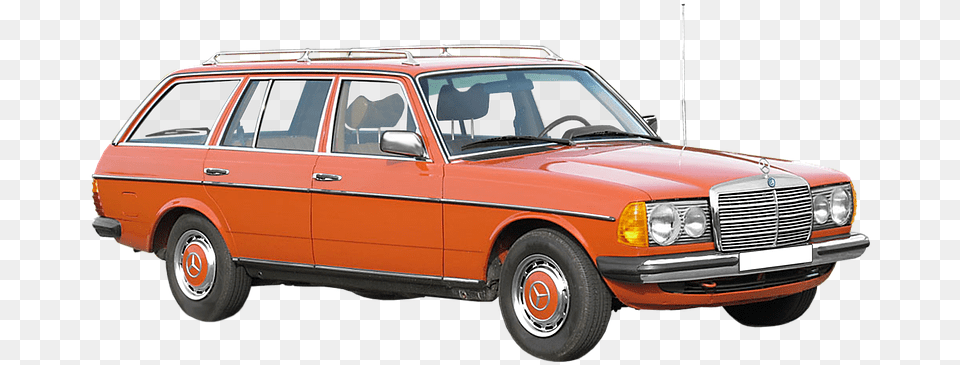 Mercedes Benz W123 T Model Station Wagon 200 70s Station Wagon Car Transparent Background, Transportation, Vehicle Png