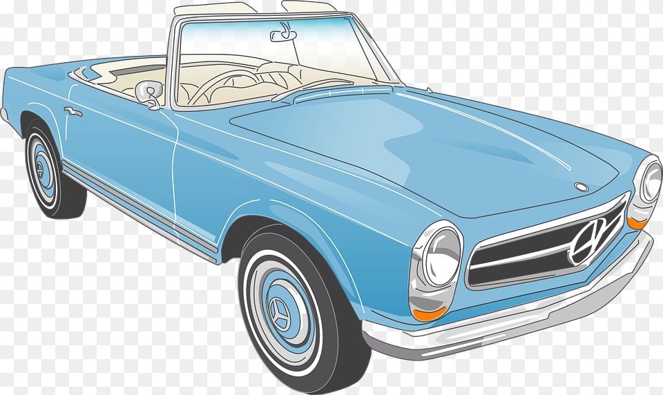 Mercedes Car Vehicle Convertible Line Auto Antique Car, Transportation, Machine, Wheel Free Png Download