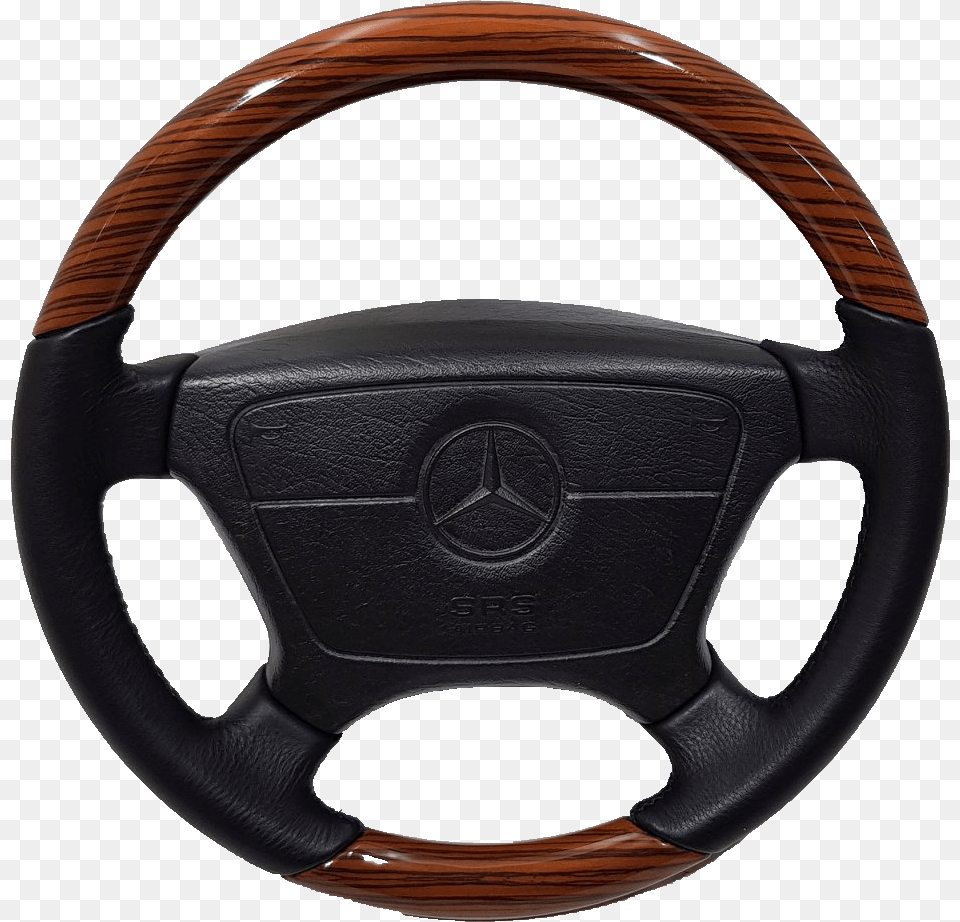 Mercedes Wooden Steering Wheel Car Steering Wheel, Steering Wheel, Transportation, Vehicle Free Png Download