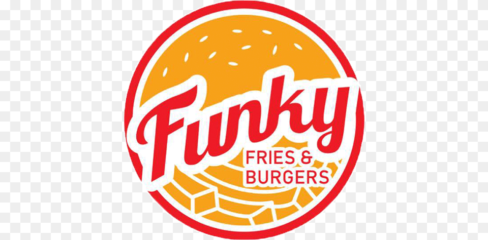 Merchant Funky Fries And Burgers Logo, Sticker Free Transparent Png