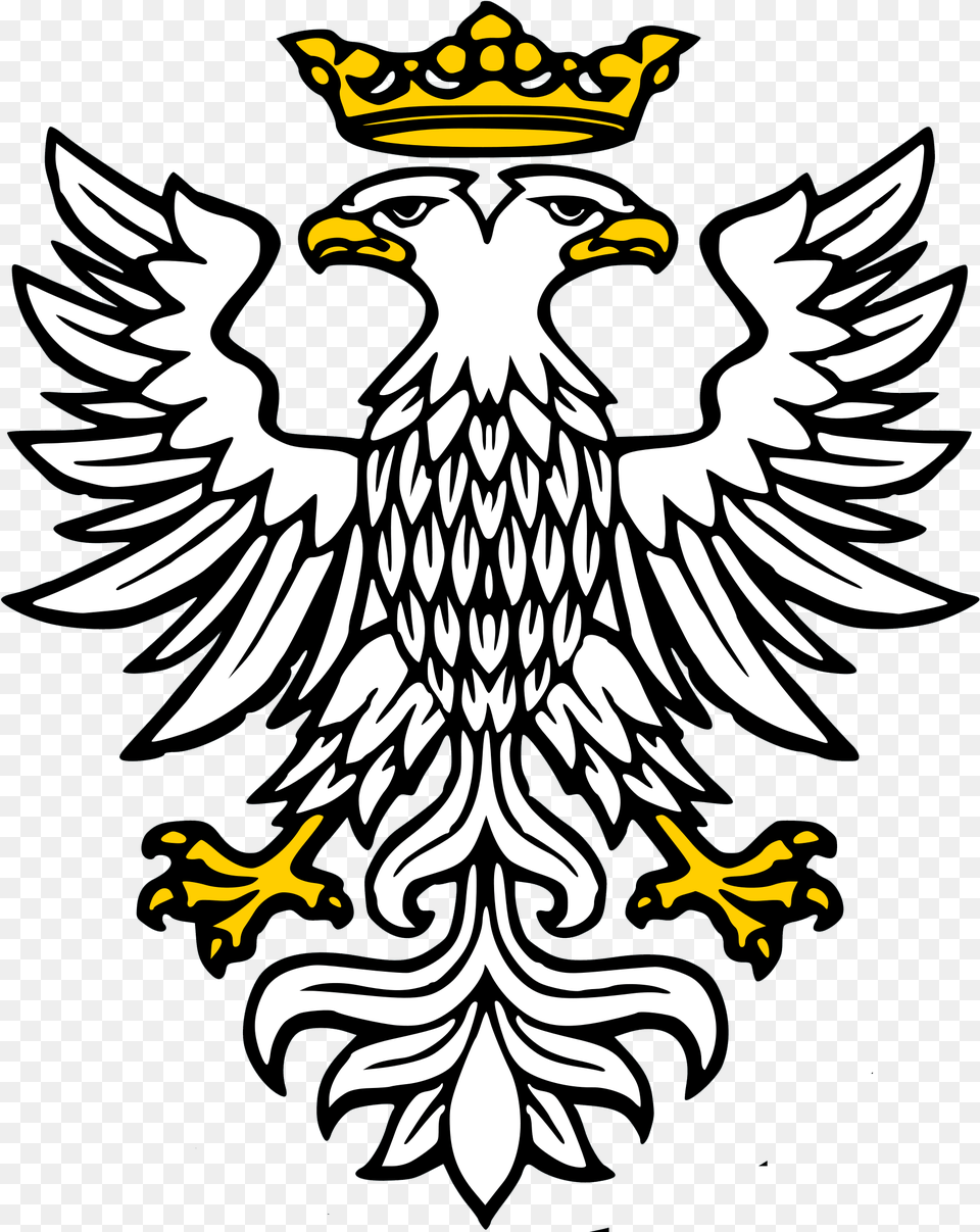 Mercian Eagle Two Headed Heraldic Eagle, Emblem, Symbol, Person, Face Free Transparent Png