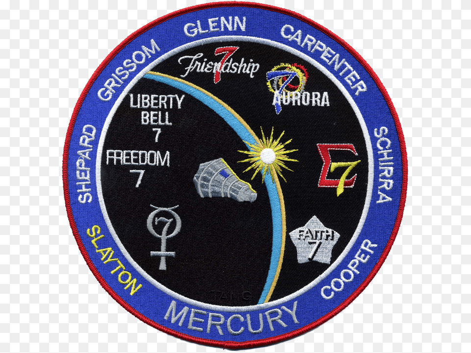 Mercury Commemorative Back Patch Project Mercury, Badge, Logo, Symbol, Emblem Png