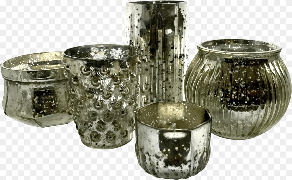 Mercury Glass Candles Old Fashioned Glass Png Image