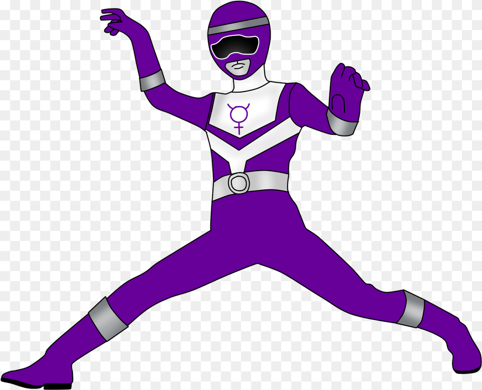 Mercury Planet Ranger Cartoon, Clothing, Costume, Purple, Person Free Transparent Png