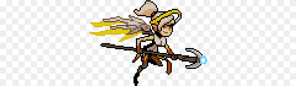 Mercy Joins The Animated Overwatch Mercy Pixel Spray, Animal, Bee, Insect, Invertebrate Png Image
