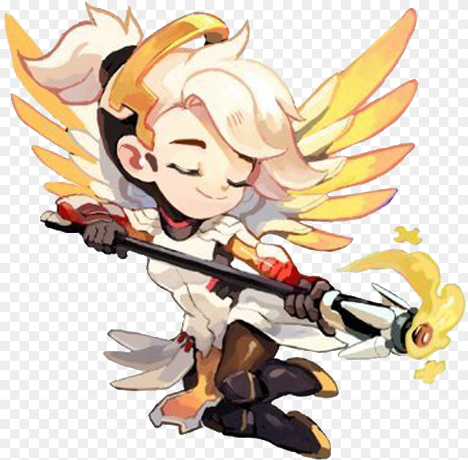 Mercy Overwatch Chibi, Baby, Person, Face, Head Free Png