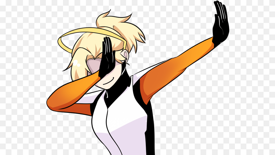 Mercy Overwatch Dabbing Clipart Overwatch Emojis For Discord, Book, Comics, Publication, Adult Free Transparent Png