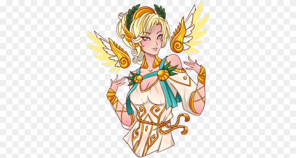 Mercy Overwatch Overwatchmercy Wingedvictory Cute Angel, Publication, Book, Comics, Adult Free Transparent Png