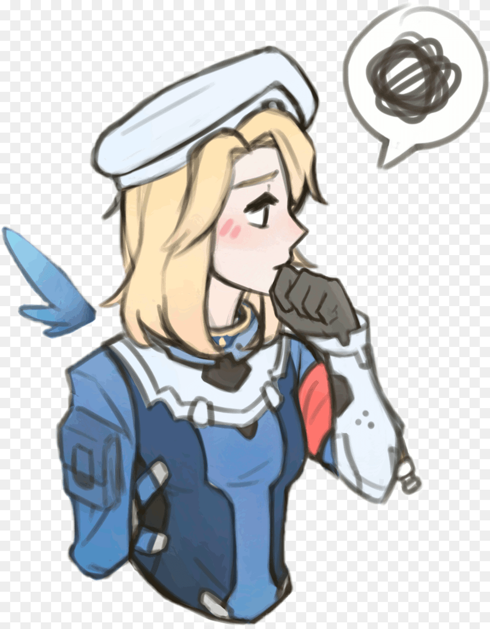 Mercy Overwatch Stickers Overwatch Mercy Fanart Cute, Publication, Baby, Book, Person Png Image