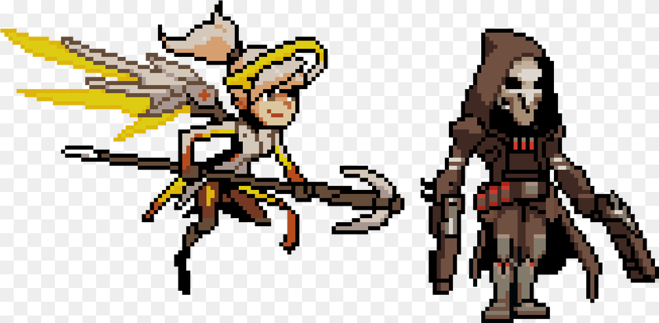 Mercy Pixel Spray Grid, Adult, Female, Person, Woman Free Png