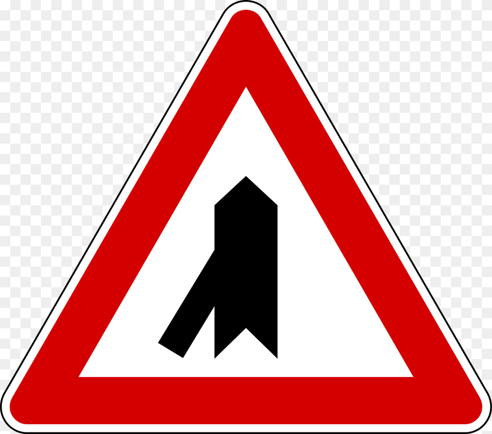 Merging Traffic From Left Clipart, Sign, Symbol, Road Sign Png