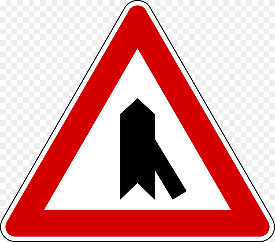 Merging Traffic From Right Clipart, Sign, Symbol, Road Sign Free Png Download