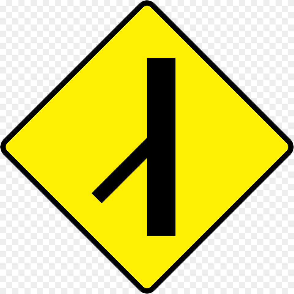 Merging Traffic Sign In Ireland Clipart, Symbol, Road Sign, Disk Png Image