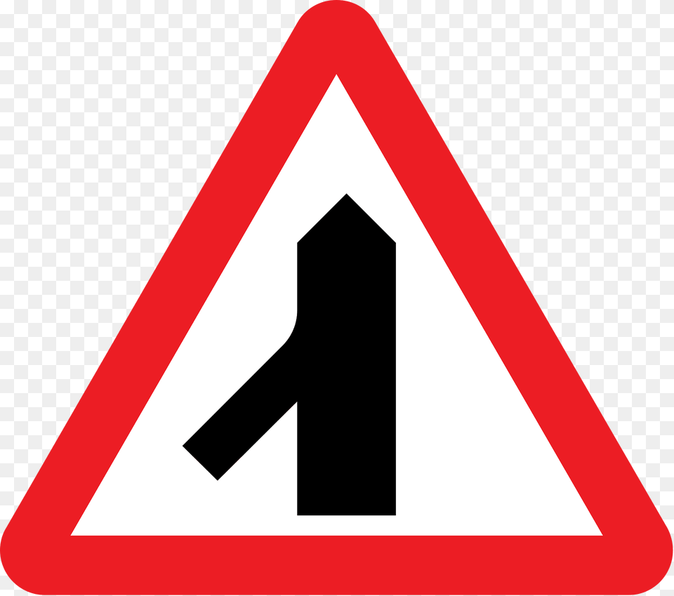 Merging Traffic Sign In Uk Clipart, Symbol, Road Sign Png Image