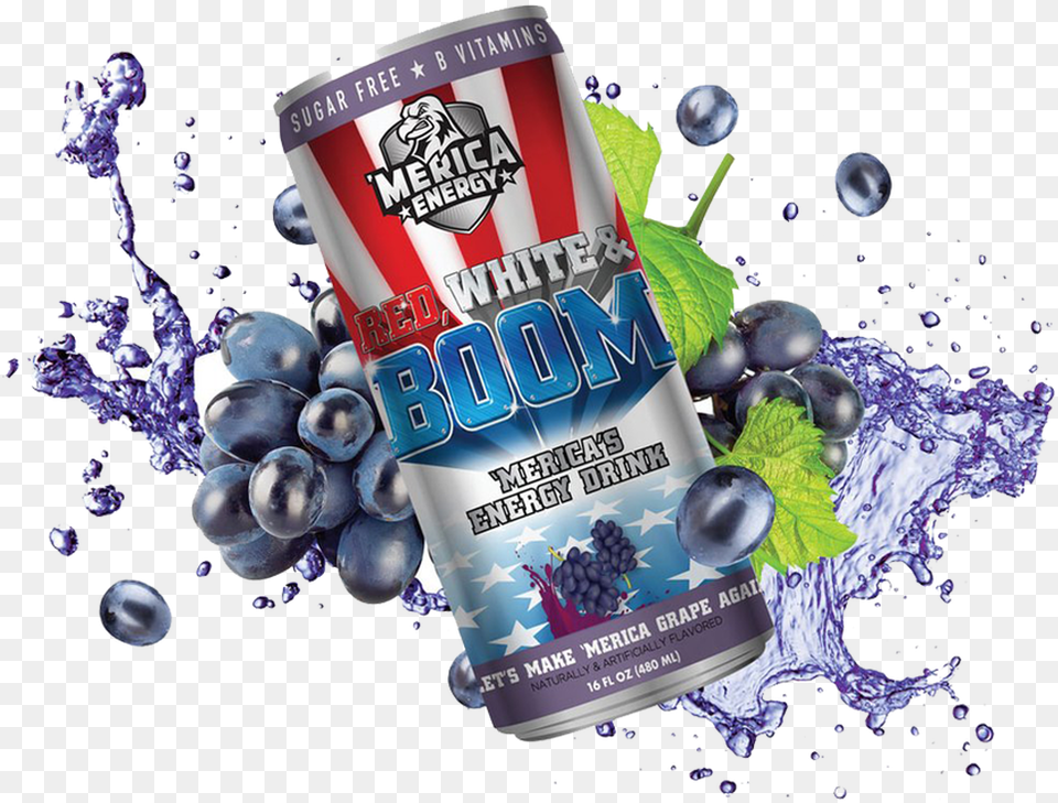 Merica Energy Red White Amp Boom Drink Merica Red White And Boom Rtd, Berry, Produce, Plant, Fruit Png Image