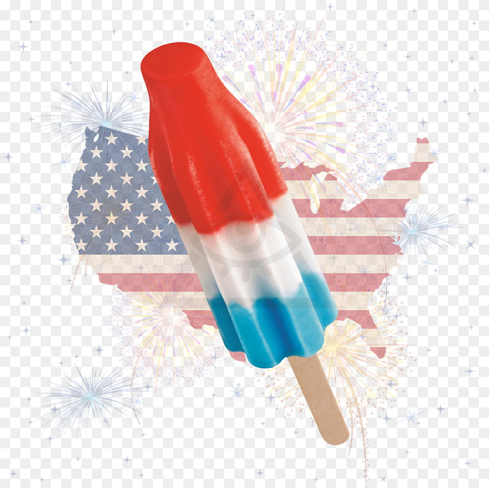 Merica United States Flag Sticker, Food, Ice Pop Png