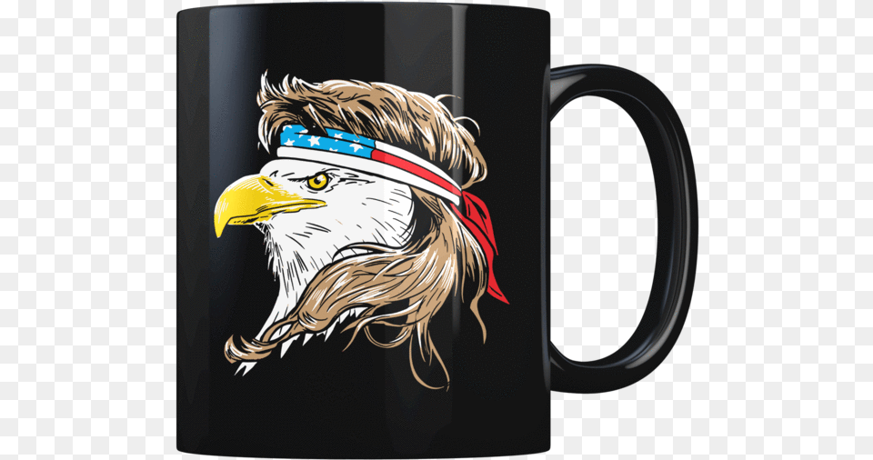 Merican Eagle Coffee Mug Bald Eagle With Mullet, Adult, Person, Man, Male Free Png Download