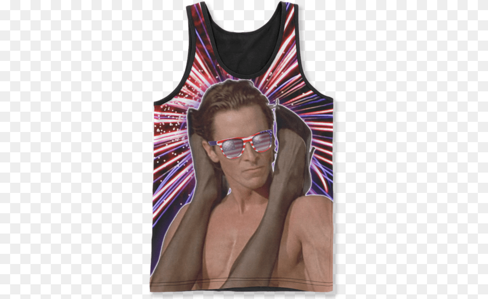 Merican Psycho Pump And Dump Meme, Tank Top, Clothing, Vest, Person Free Png