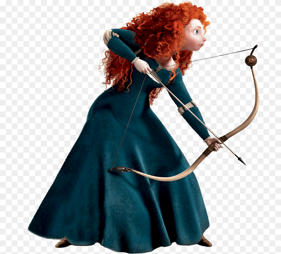 Merida Brave Disney Disneypixar Pixar Merida With Bow And Arrow, Adult, Female, Person, Woman Free Png