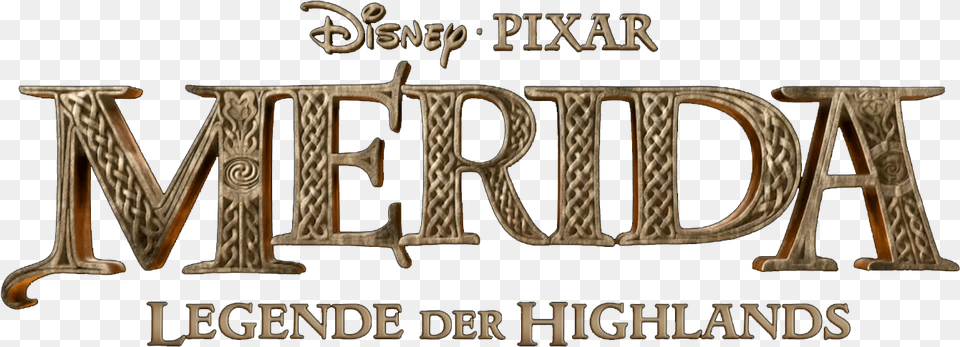 Merida Logo Brave Merida Disney Logo, Bronze, Text, Blade, Dagger Png Image