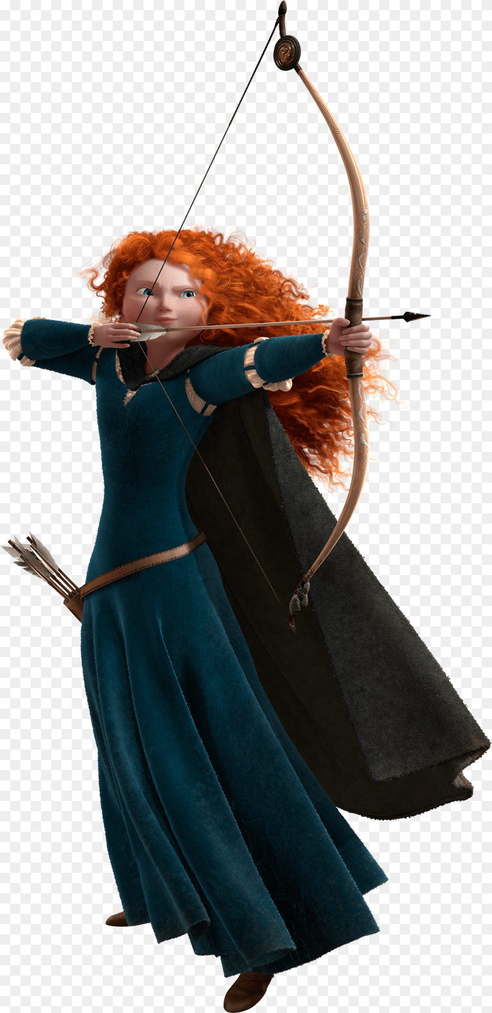 Meridas Bow Merida Bow And Arrow, Adult, Weapon, Sport, Person Free Png Download