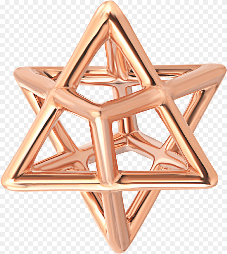 Merkaba Rose Gold Pendant Necklace Fine Jewelry, Accessories, Symbol, Star Symbol Png