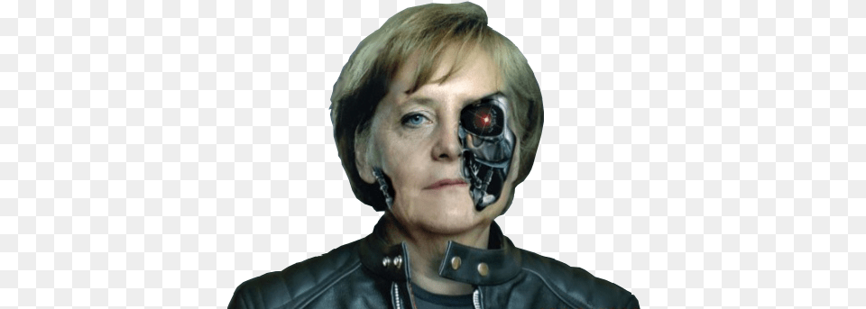Merkel Cyborg, Portrait, Photography, Person, Jacket Free Transparent Png