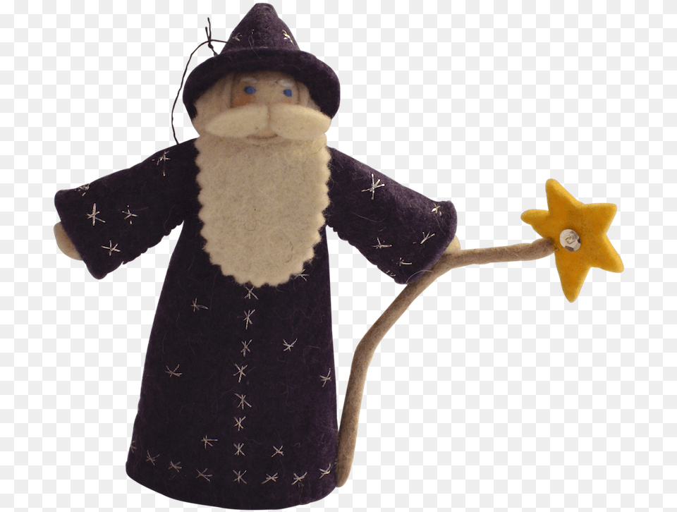 Merlin Wizard Felted Doll Figurine, Clothing, Coat, Baby, Person Free Png Download