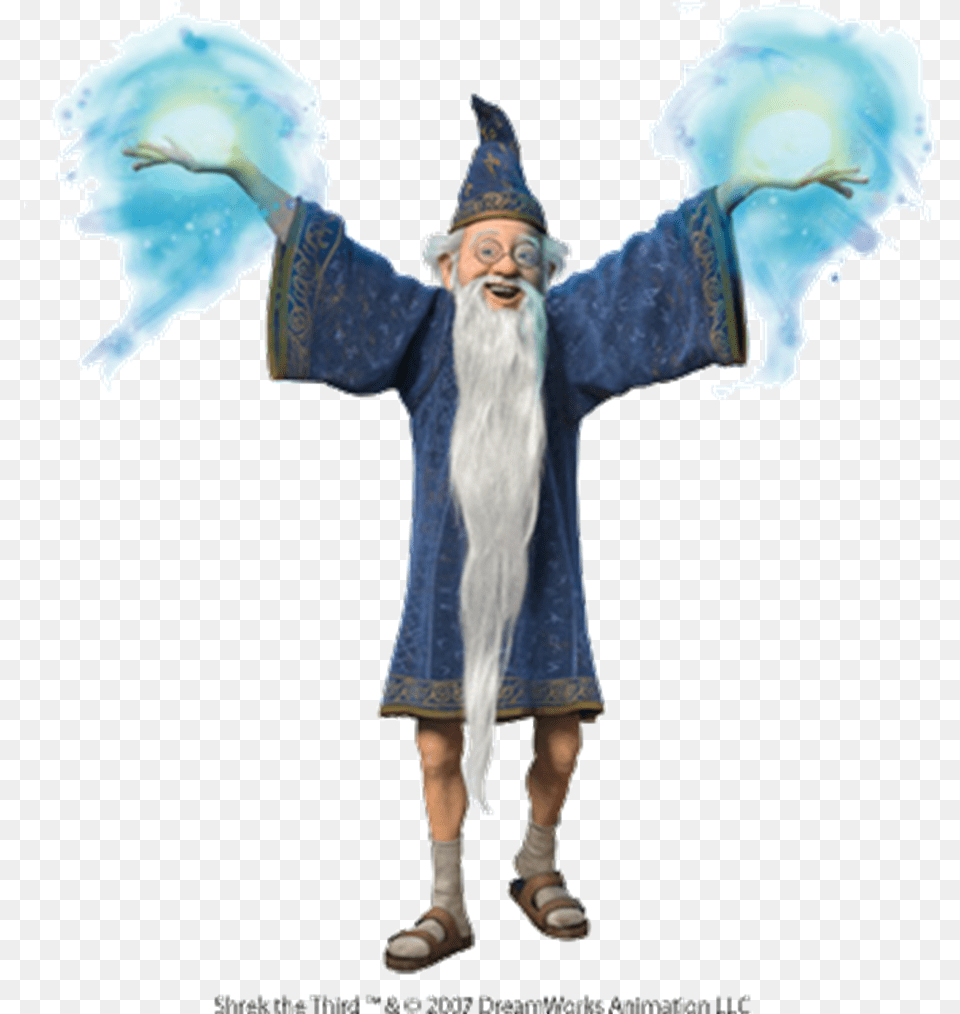 Merlin Wizard In Shrek, Person, Child, Clothing, Coat Png