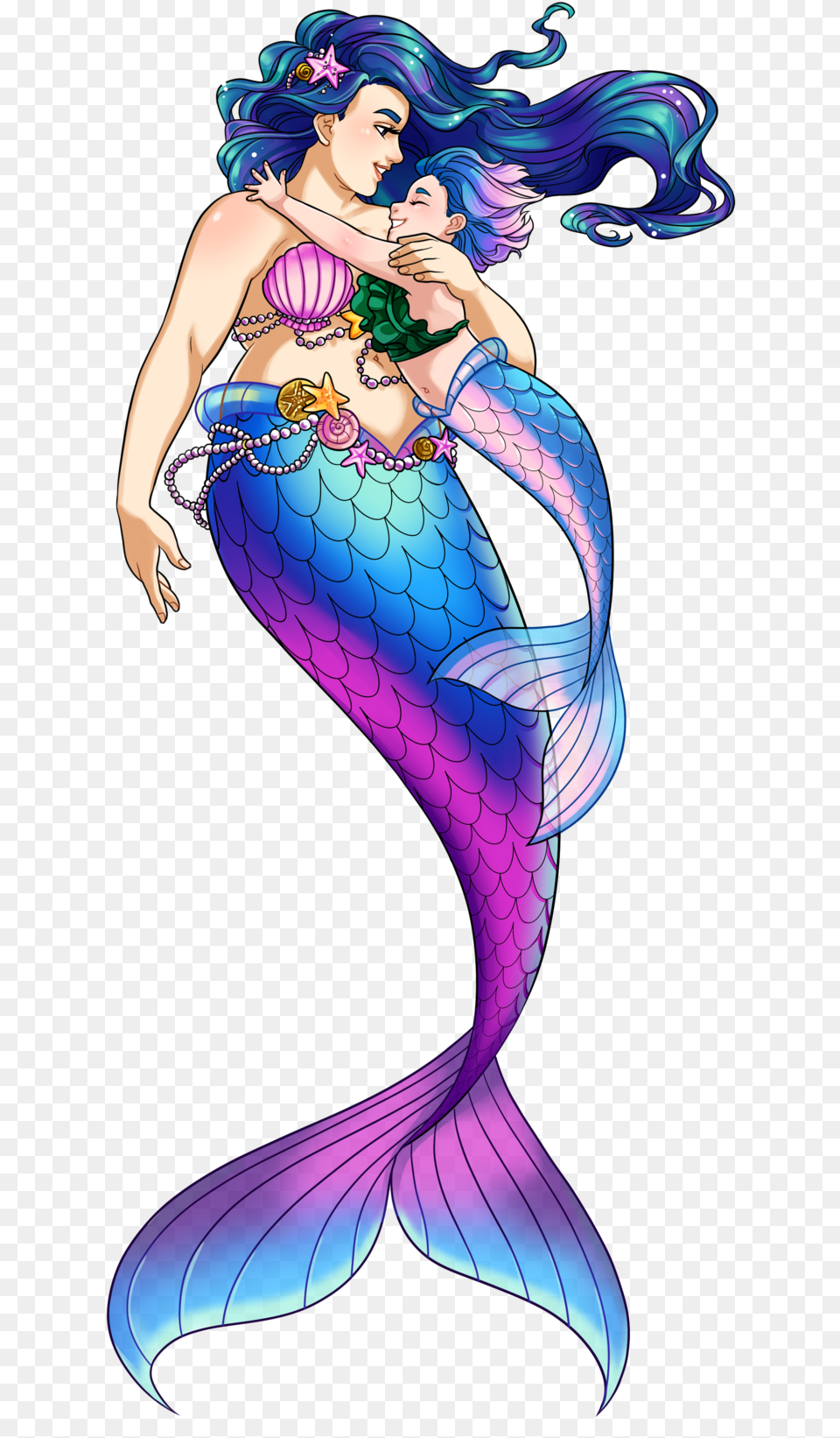 Mermaid, Adult, Female, Person, Woman Free Png