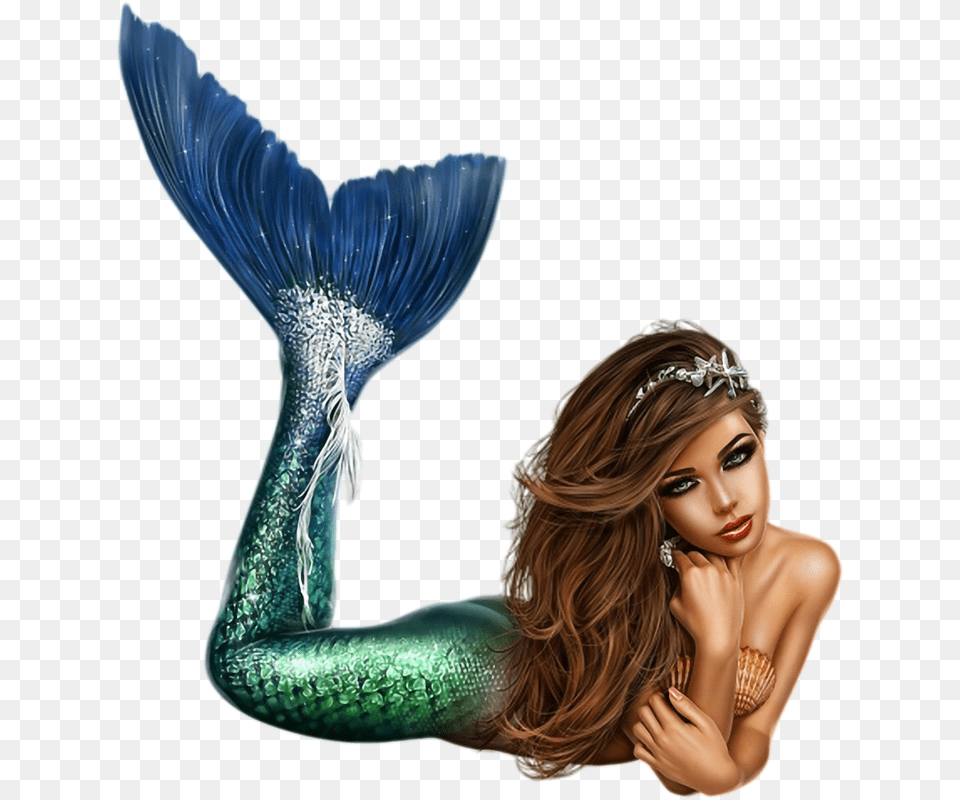 Mermaid, Woman, Adult, Person, Female Free Png