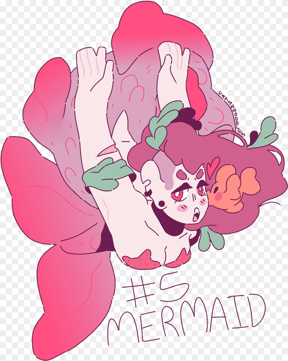 Mermaid 30 Day Monster Girl Challenge What A Punk Punk 30 Day Monster Girl Challenge, Art, Graphics, Flower, Plant Png Image