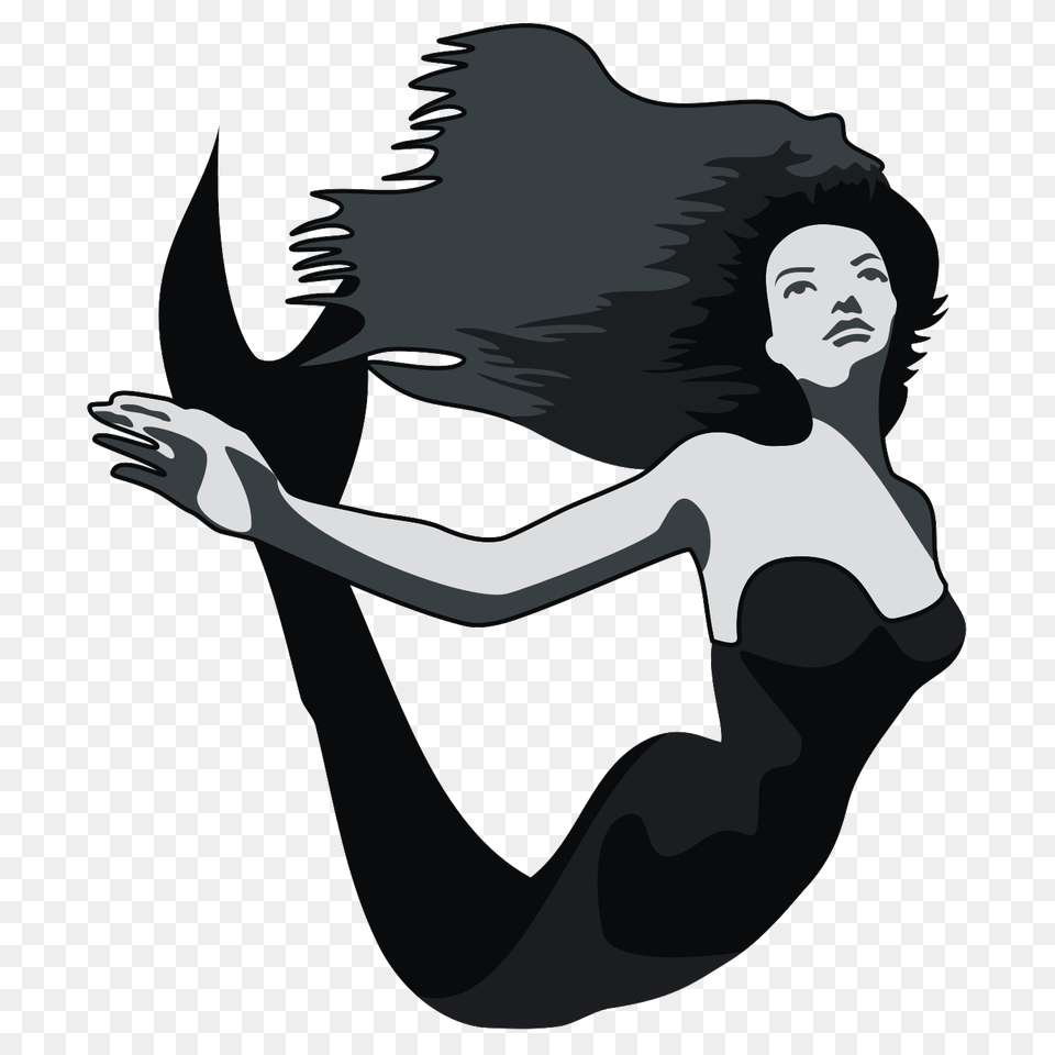 Mermaid, Stencil, Adult, Face, Female Free Png