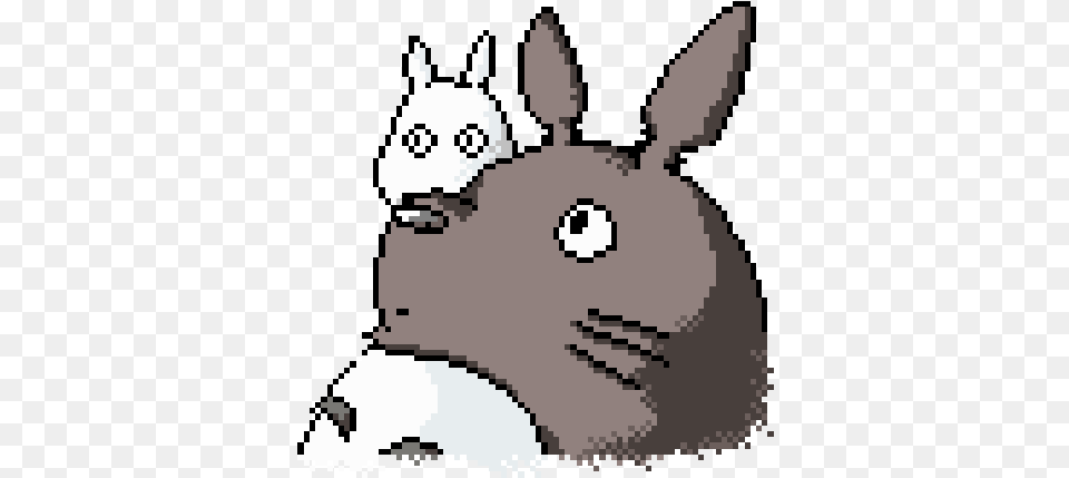 Mermaid Anime Pixel Art Totoro Pixel Gif, Animal, Mammal, Donkey Png
