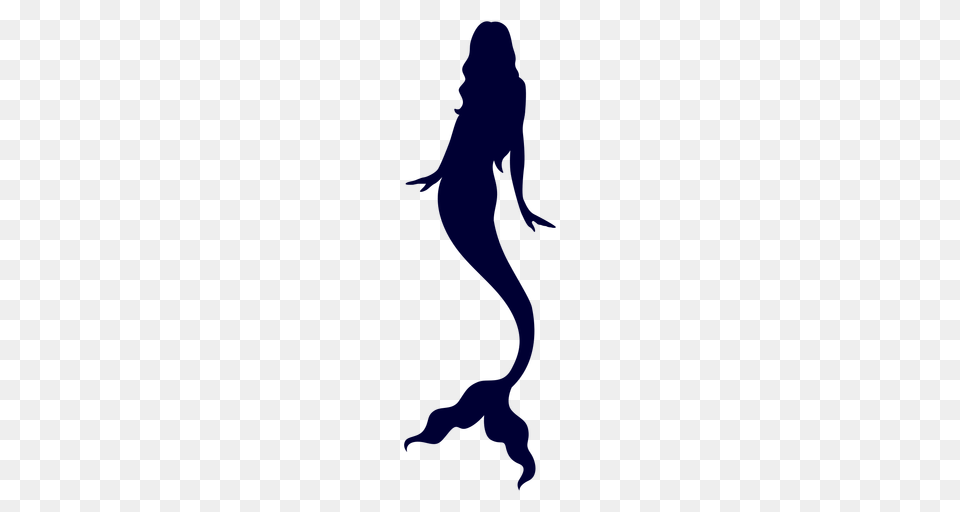 Mermaid Aquatic Creature Silhouette, Person, Animal Png Image