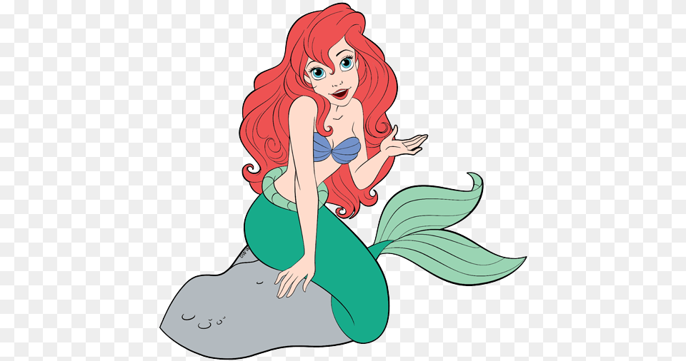 Mermaid Ariel Clip Art Disney Clip Art Galore, Book, Comics, Publication, Baby Png Image