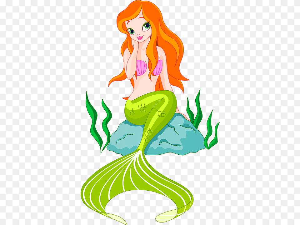 Mermaid Cartoon, Art, Graphics, Book, Comics Png Image