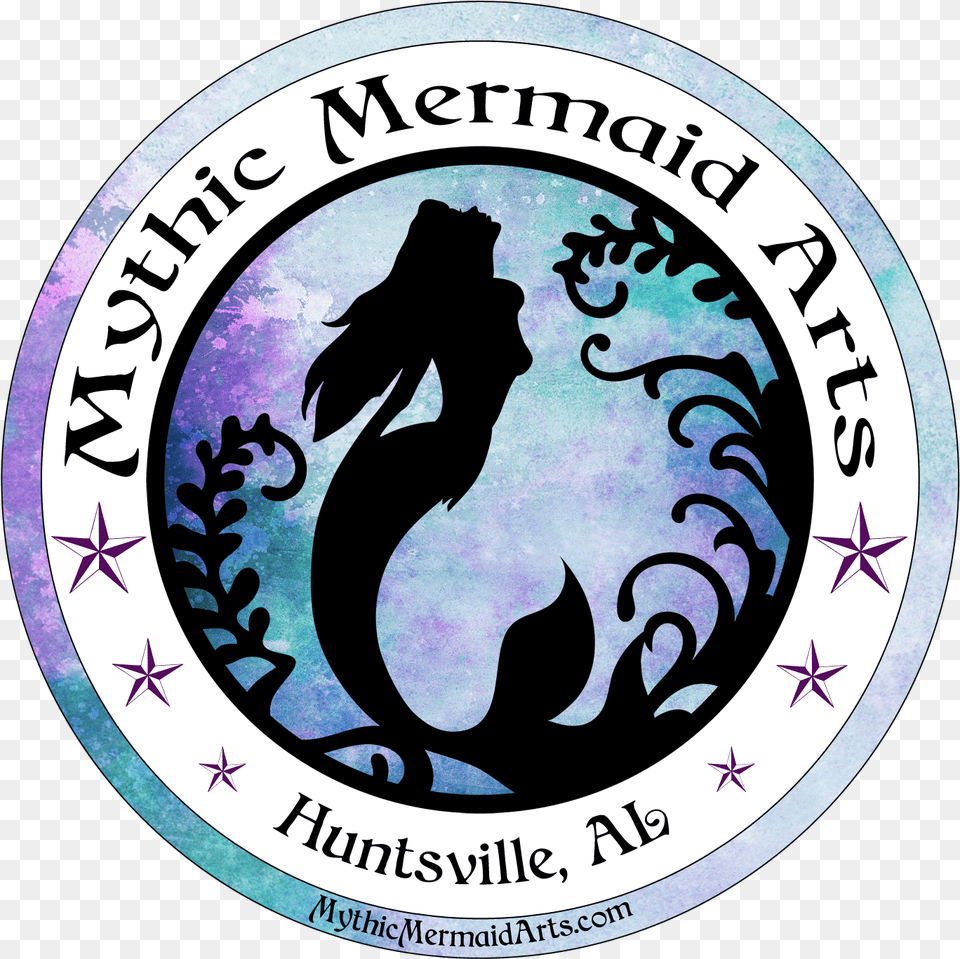 Mermaid Circle Silhouette, Logo, Emblem, Symbol Png
