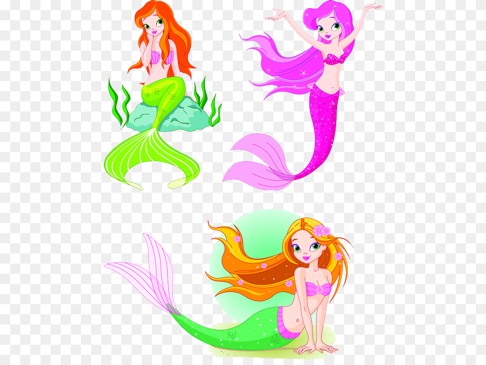 Mermaid Clip Art Cute Clipart Mermaid, Book, Comics, Publication, Graphics Free Png