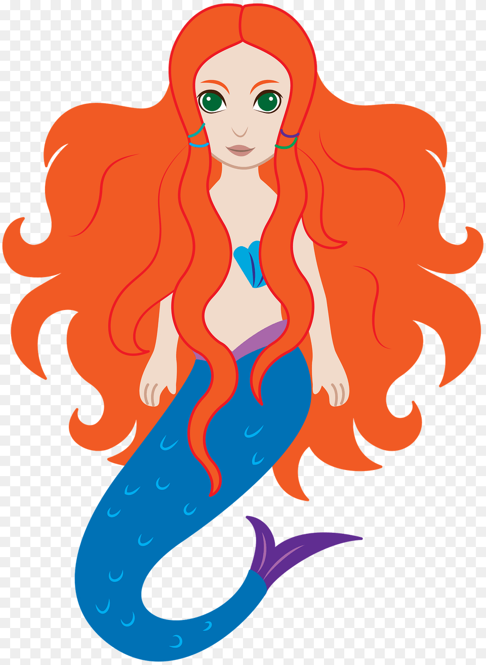 Mermaid Clipart, Baby, Face, Head, Person Png