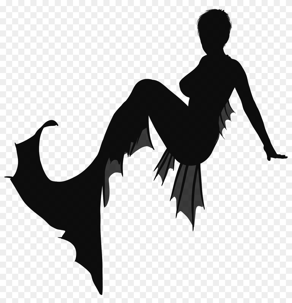 Mermaid Clipart, Silhouette, Person, Dragon, Head Free Png