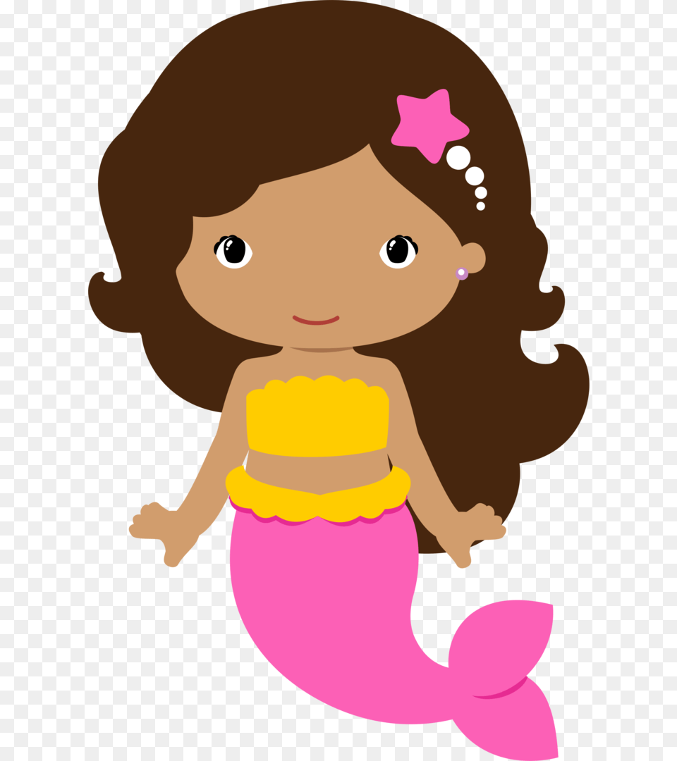 Mermaid Clipart, Baby, Person, Cartoon, Face Free Transparent Png