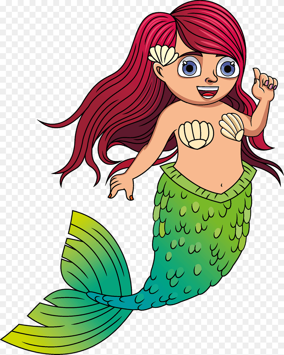 Mermaid Clipart, Baby, Person, Face, Head Free Png