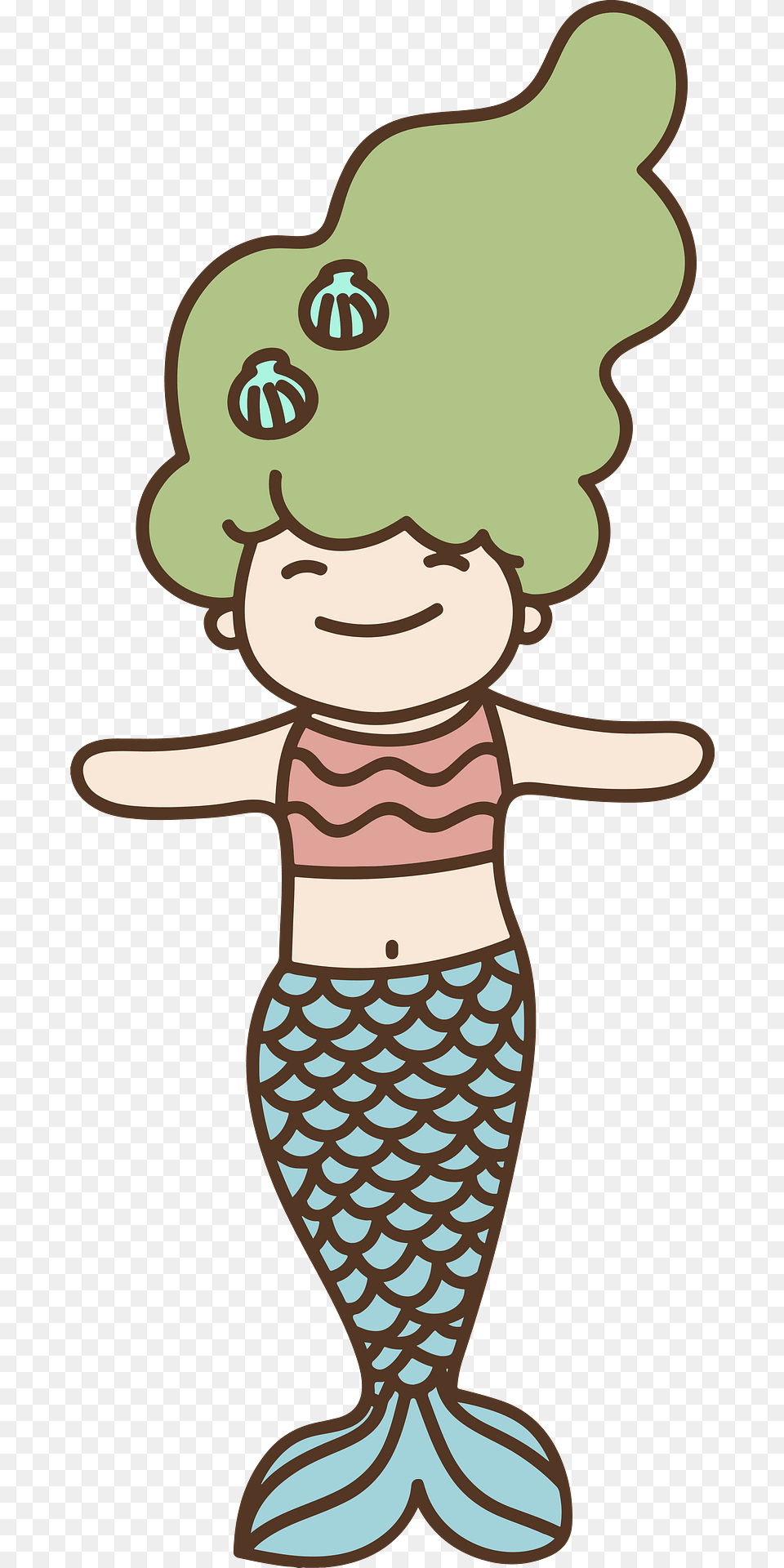 Mermaid Clipart, Cartoon, Baby, Person, Face Png Image