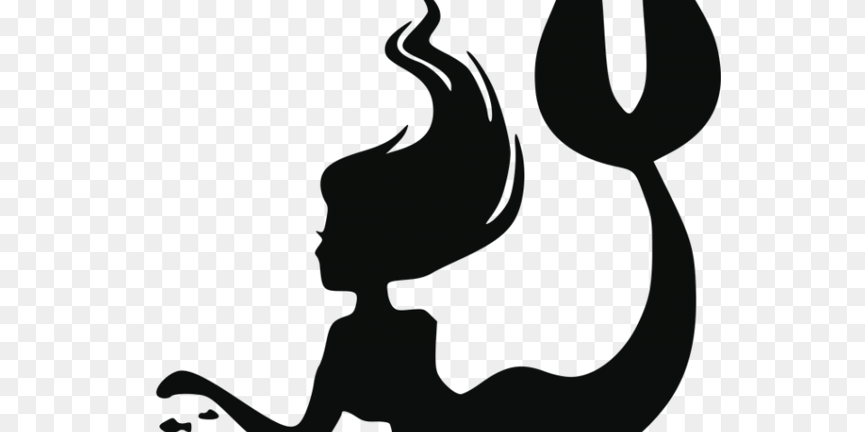 Mermaid Clipart Art Deco, Cutlery, Person, Silhouette, Face Free Png
