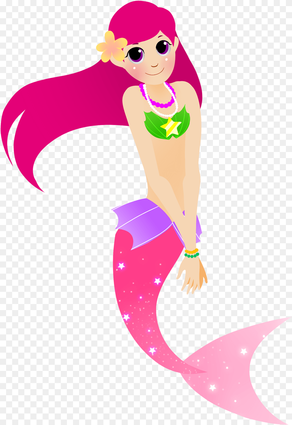 Mermaid Clipart Background Cartoon Mermaid Background, Woman, Person, Graphics, Female Free Transparent Png