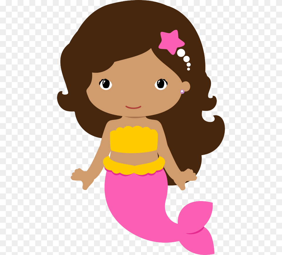 Mermaid Clipart Cute, Baby, Person, Toy, Doll Free Png Download