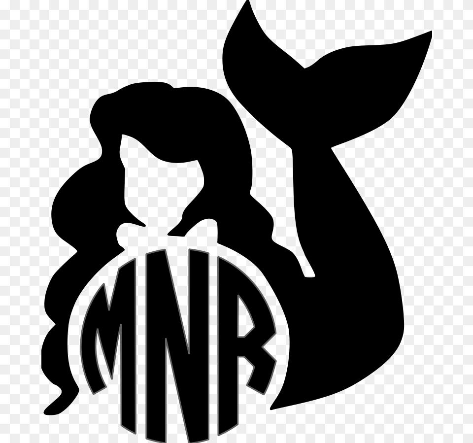 Mermaid Clipart Monogram Mermaid Monogram Decal, Logo, Text Png