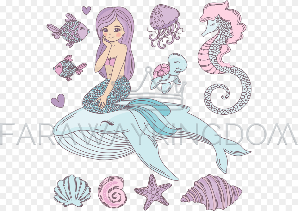 Mermaid Clipart Watercolor Vector Graphics, Book, Comics, Publication, Art Png Image